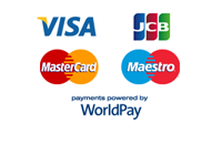 Payments powered by WorldPay - Visa, JCB, MasterCard and Maestro accepted.